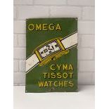 Omega Cyma Tissot Watches Enamel Sign