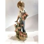 1979 Lladro Porcelain Figurine, Roses for my Mom