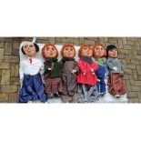 Set of 6 Charles Dickens Plug-In Moving/Dancing Dolls