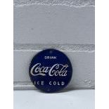 Small Drink Coca-Cola Ice Cold Enamel Sign