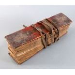 Antique Prayer Book in wooden Blotter, Tibet, ca. 1880