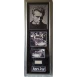 James Dean (1931 - 1955), Memorabilia Collage with a portrait photo