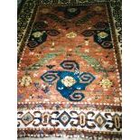 Caucasian Swastica Carpet, antique Rarity in Museum Quality, end of 19th century AD