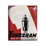 Vintage Tungsram Radio Enamel Sign