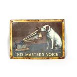 Vintage His Masters Voice Enamel Sign