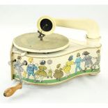 Toy Gramophone with Design of Children Playing