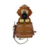 Antique German Wall Mounted Telephone, ca. 1905