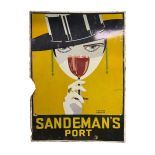 Vintage Sandemans Port Enamel Sign