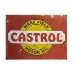 Vintage Castrol Motor Oil Enamel Sign