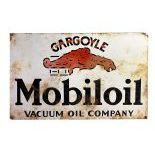 Vintage Gargoyle Mobiloil Enamel Sign