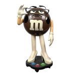 M&M Ms. Brown Spokescandy Display Stand On Wheels