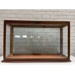 Vintage Wood and Glass Display Cabinet