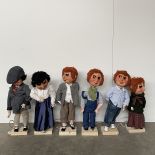 Set of 6 Charles Dickens Plug-In Moving/Dancing Doll Automatons