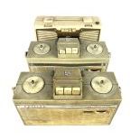 Lot of 2 Vintage Philips Tape Recorders & 1 Marconi Transistor Radio