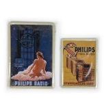 Set of 2 Reproduction Tin Philips Advertisement Signs