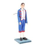 Life Size Young Boy Dressed In Majorette Or Band Costume