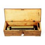 Early Swiss key wound Music box