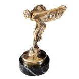 Small Gilded Bronze Rolls-Royce Spirit of Ecstasy Statue