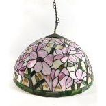 Tiffany Style Hanging Ceiling Lamp with Flower Motif