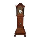 Early Miniature Clock Case with Hanging Pocket Watch Clock Face