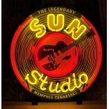 Sun Studio Logo Neon Sign with Backplate