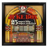 Framed 1977 Juke Box 25 Super Hits Record Cover