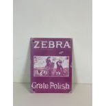 Zebra Grate Polish Metal Sign