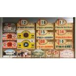 Lot of 17 Unique Rally Plaques from Veteran Car Club Belgium 1969 - 2014