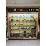 Large Display Case with Various Vintage Car Tools