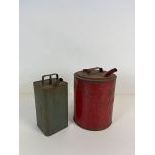 Lot of 2 Vintage Petrol Cans - 1956 Esso & Hogervorst