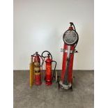 Lot of 3 Vintage Fire Extinguishers - De Boers Fabrieken Amsterdam