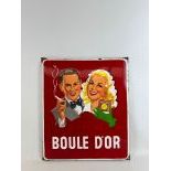 Original Boule dOr Enamel Sign ca. 1950s