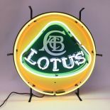 Lotus Logo Neon Sign with Printed Back Plate