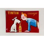 Tintin Orange Soda Enamel Sign