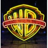 Warner Bros. Pictures Logo Neon Sign with Printed Back Plate