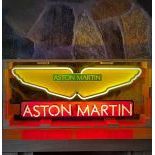 Large Aston Martin Logo Neon Sign with Printed Back Plate