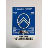 French Poster - Citroen Traction - 40th Anniversary 1934-1974