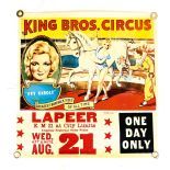 1960 King Bros. Circus with Evy Karoly Poster