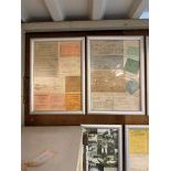 Lot of 2 Framed Vintage Vehicle Paperwork Collages