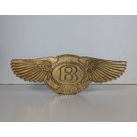 Gilded Metal Bentley Logo Sign