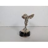 Small Silvered Bronze Rolls-Royce Spirit of Ecstasy Statue