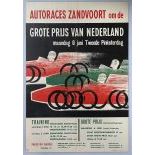 Formula 1 Grand Prix Zandvoort advertising poster from 1960