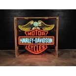 Large Harley-Davidson Eagle Logo Neon Sign