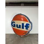 Very Large Original Vintage Gulf Double Sided Light-Up Sign