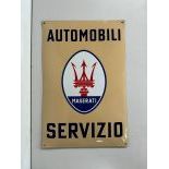 Maserati Automobili Servizio Enamel Sign