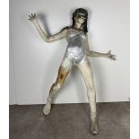 Paper Mache Woman Figure Made by Belgian Sculptor Roland Rens