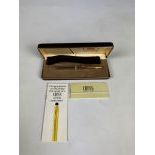 14KT Rolled Gold Cross Pen with Orignal Case and Documents