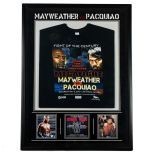 Signed Mayweather vs Pacquiao WBC/WBA/WBO Title Fight Promotional T-Shirt