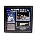 Signed Collage - Brigadier General Charles M. Duke, Jr. - Moon Walk