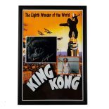 King Kong Poster with Signed Photogrpahs by Andy Serkis and Naomi Watts